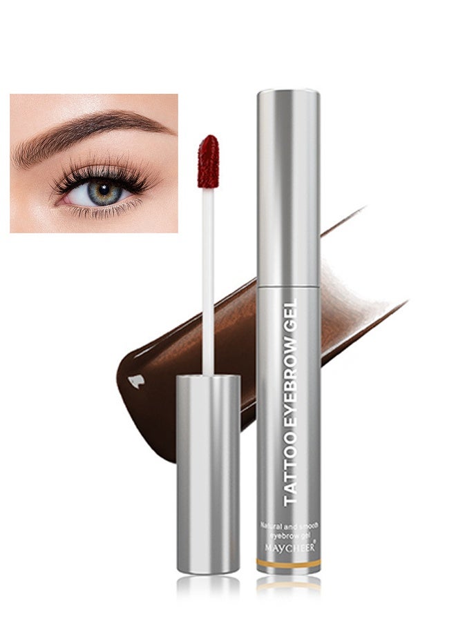 مايتشير جل تحديد الحواجب بالتاتو، صبغة تقشر لفترة طويلة وسهلة الاستخدام، صبغة تقشر تدوم 3 أيام، جل تحديد الحواجب بالتاتو مقاوم للماء وللتلطخ، صبغة تقشر #03 بني داكن مخملي - Image 1